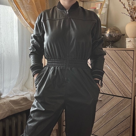 Steve Madden Faux Leather Boiler Suit - Picture 6 of 7
